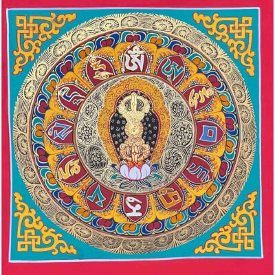 Buddhist Handmade Thangka – Dorje Vajra Mandala (Student Mandala)