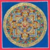 Buddhist Handmade Thangka – Tibetan Om Mandala (Student Mandala) - Image 2