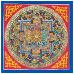 Mandala | HQ – Buddhist Handmade Thangka Painting of Tibetan Om Mandala | Hand-Painted | Student Mandala