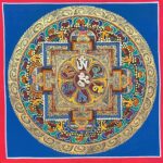 Buddhist Handmade Thangka Painting – Om Mani Padme Hum Mandala, Hand-Painted, Student Mandala - Image 2