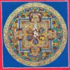 Buddhist Handmade Thangka Painting – Om Mani Padme Hum Mandala, Hand-Painted, Student Mandala
