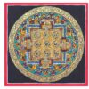 Buddhist Handmade Thangka Painting – Nine Planet Mandala, Hand-Painted, Student Mandala