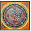 Buddhist Handmade Thangka Painting – Kalachakra Mandala, Hand-Painted