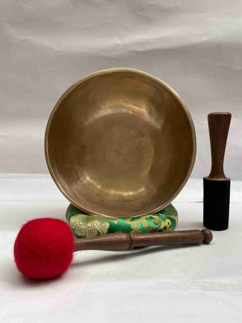 Buddhist Hand-Beaten Singing Bowl – Elephant Design with Etching Carving - Image 5