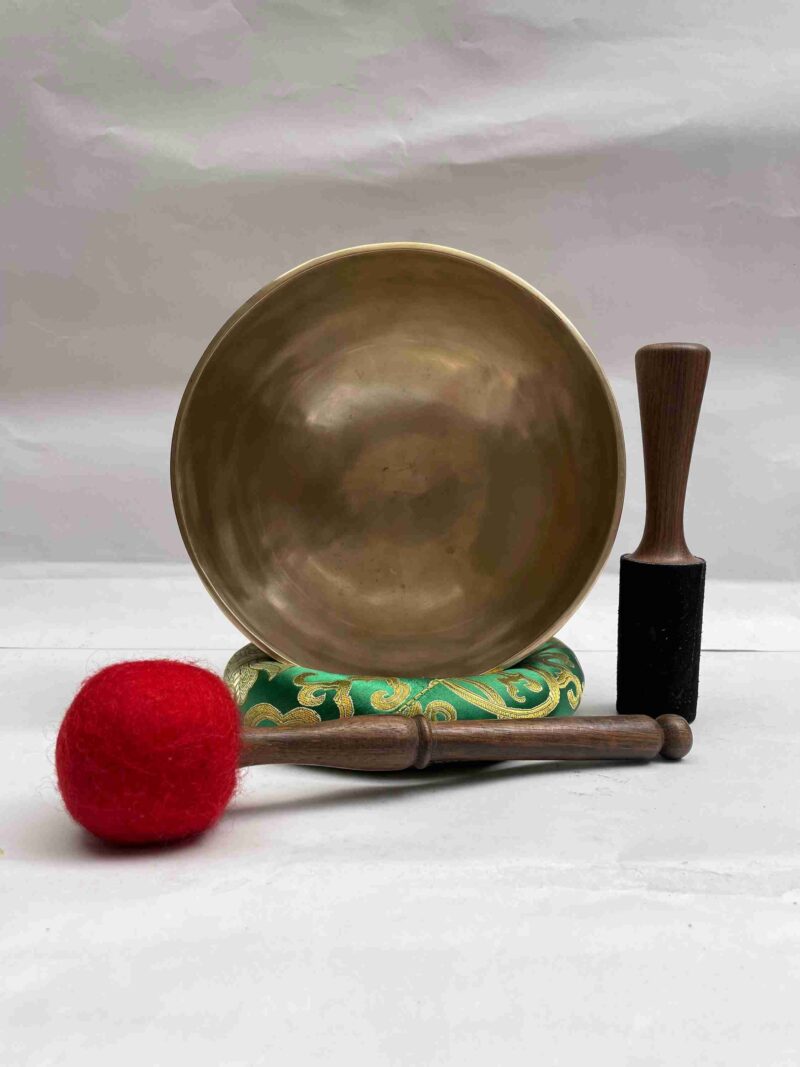 Buddhist Hand-Beaten Singing Bowl – Elephant Design with Etching Carving - Image 2