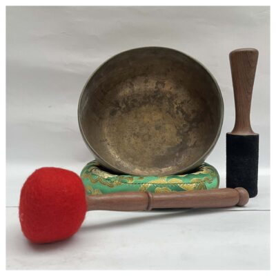 Old Hand-Beaten Bronze Kopre Singing Bowl (Antique)