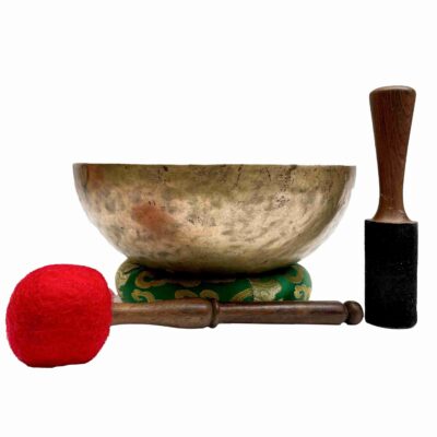 Old, Buddhist Hand-Beaten Manipuri Singing Bowl – Plain Design