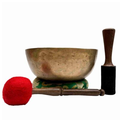 Old, Buddhist Hand-Beaten Manipuri Singing Bowl – Plain Design