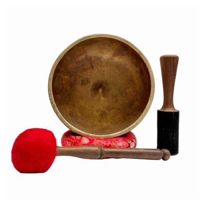 Old, Buddhist Hand-Beaten Lingam Singing Bowl – Plain Design
