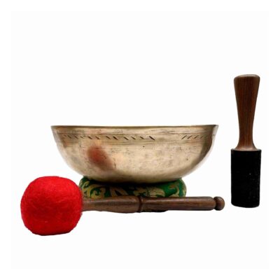 Old, Buddhist Hand-Beaten Manipuri Singing Bowl – Plain Design