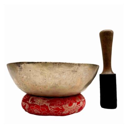 Old, Buddhist Hand-Beaten Manipuri Singing Bowl – Plain Design