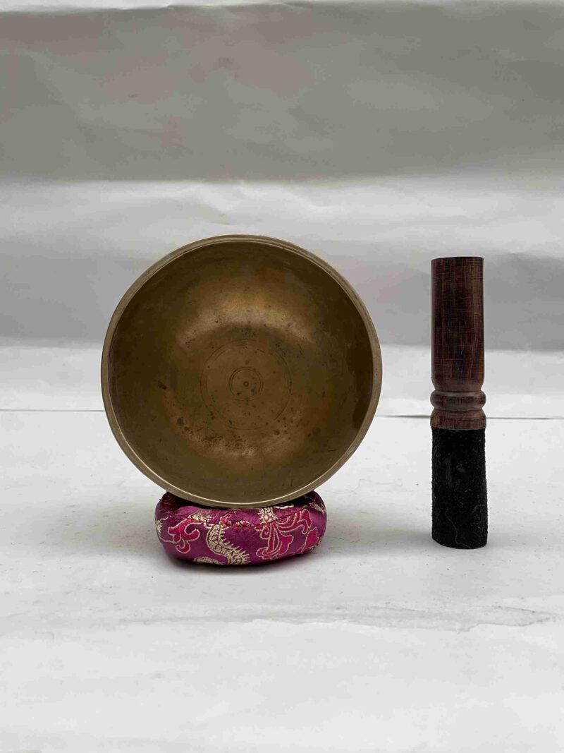 Old, Buddhist Hand-Beaten Kopre Singing Bowl – Plain - Image 3