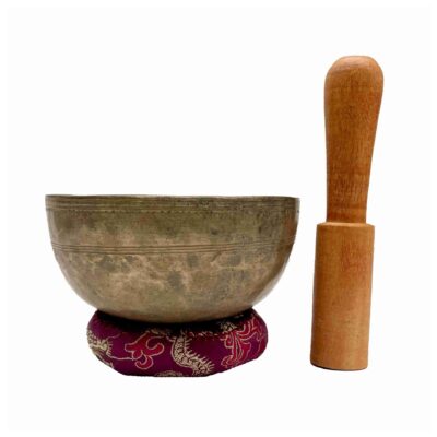 Old, Buddhist Hand-Beaten Jambati Singing Bowl – Plain