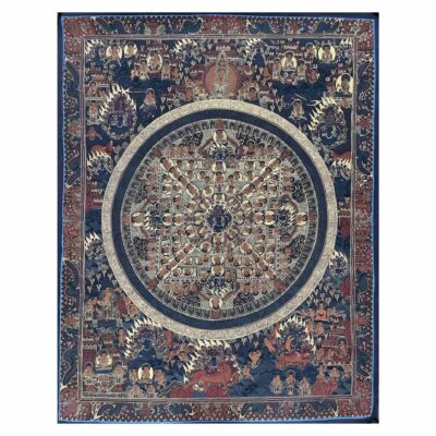 Buddhist Handmade Thangka Painting of Mandala – Real Gold, Hand-Painted