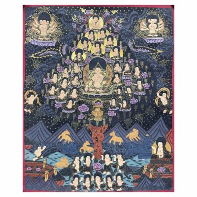 Buddhist Handmade Thangka Painting of Buddha Life Story – Real Gold, Hand-Painted
