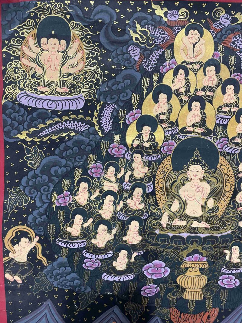 Buddhist Handmade Thangka Painting of Buddha Life Story – Real Gold, Hand-Painted - Image 2