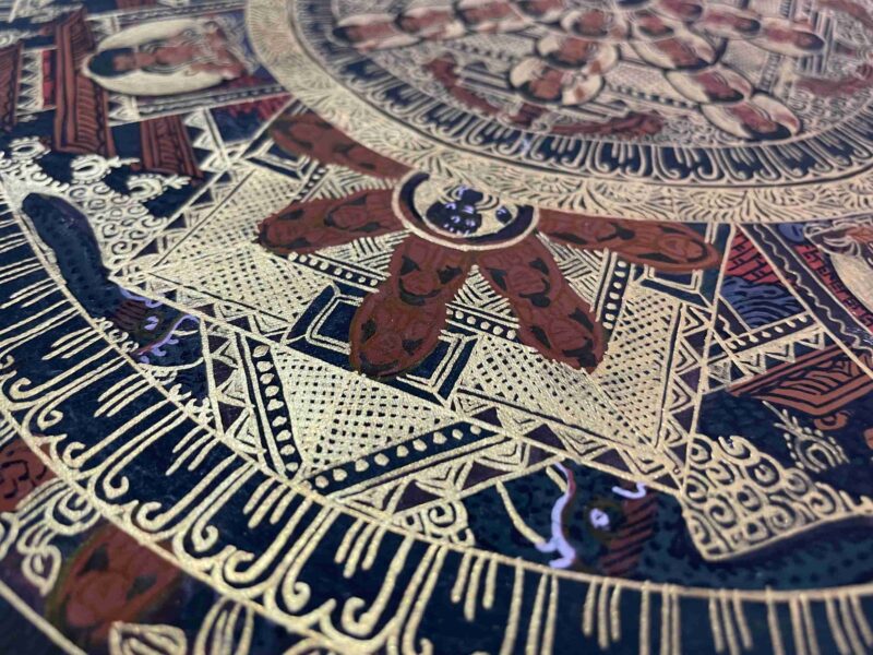 Buddhist Handmade Thangka Painting – Pancha Mandala, Hand-Painted with Real Gold - Image 7