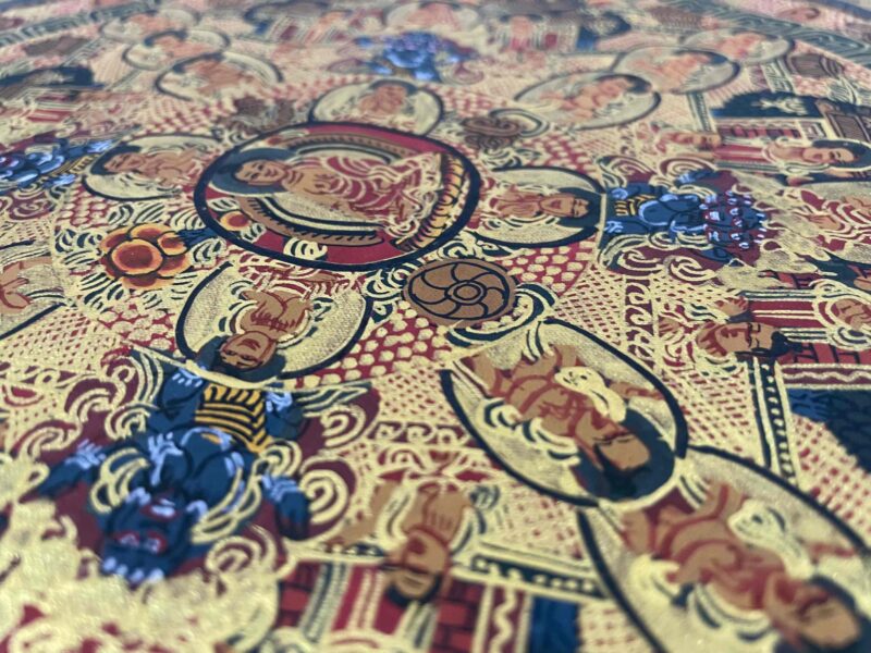 Buddhist Handmade Thangka Painting of Pancha Mandala – Hand-Painted - Image 7