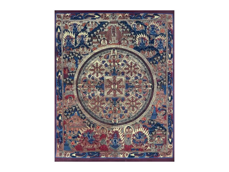 Buddhist Handmade Thangka Painting of Buddha Mandala – Hand-Painted