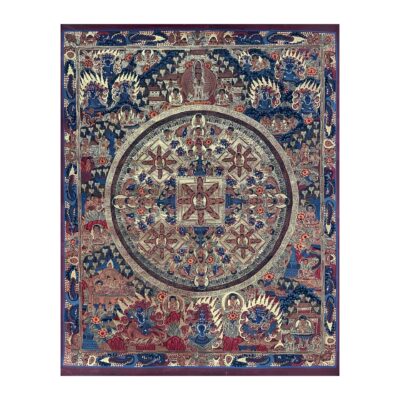Buddhist Handmade Thangka Painting of Buddha Mandala – Hand-Painted
