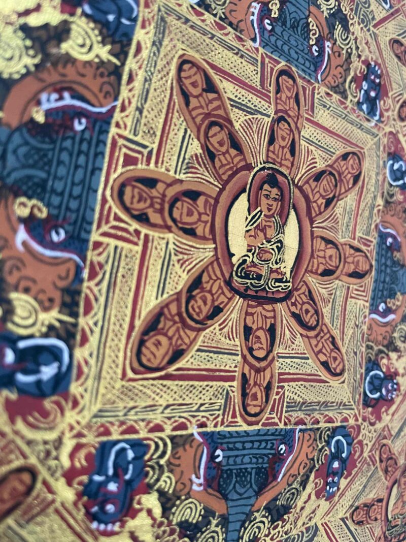 Buddhist Handmade Thangka Painting of Buddha Mandala – Hand-Painted - Image 6