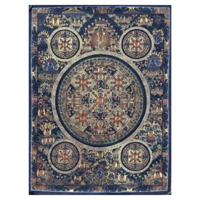 Buddhist Handmade Thangka Painting of Pancha Mandala – Hand-Painted