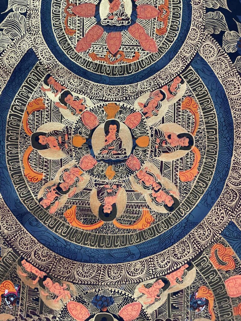 Buddhist Handmade Thangka Painting of Mandala – Hand-Painted - Image 6
