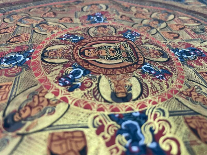 Buddhist Handmade Thangka Painting of Buddha Mandala – Hand-Painted - Image 4