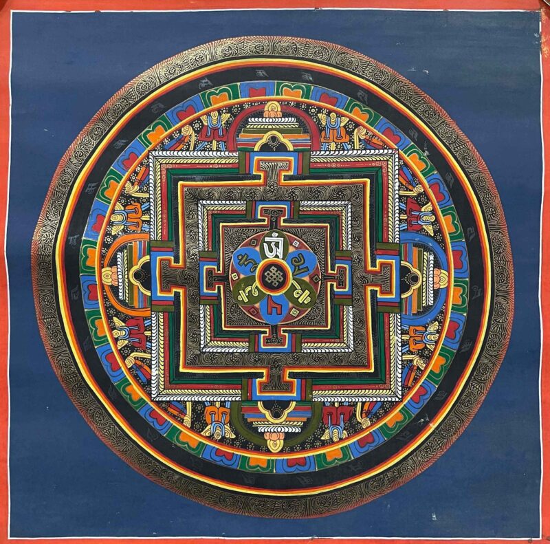 Buddhist Handmade Thangka Painting – Student Mandala (Hand-Painted) - Image 3