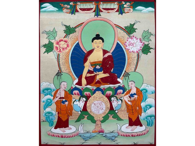 Buddhist Handmade Thangka Painting – Shakyamuni Buddha (Hand-Painted)