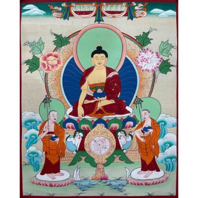 Buddhist Handmade Thangka Painting – Shakyamuni Buddha (Hand-Painted)