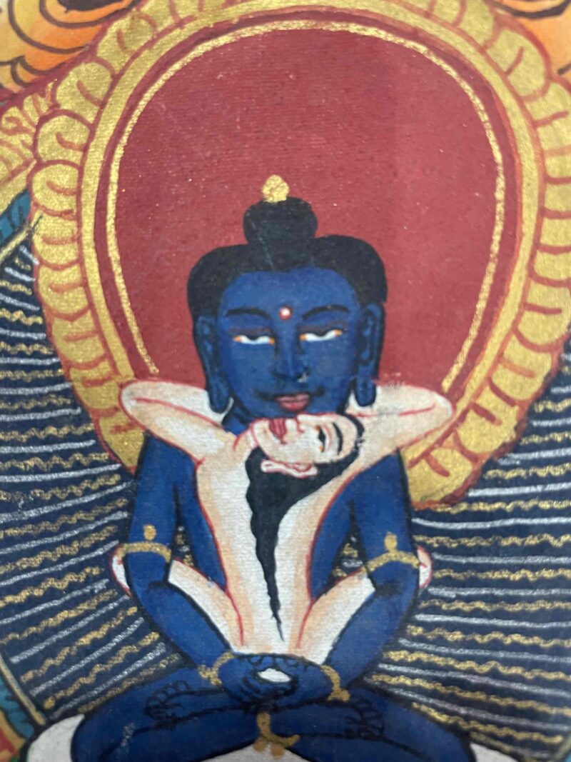 Buddhist Handmade Thangka Painting – Samantabhadra (Hand-Painted) - Image 2