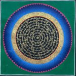 Buddhist Handmade Thangka Painting – Mantra Mandala (Hand-Painted, Real Gold) - Image 3