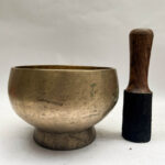 Large Naga Singing Bowl with Stand – 16 cm Hand-Beaten Bronze Tibetan Sound Bowl | Old-Style Buddhist Ritual Bowl - Image 2