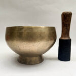 Large Naga Singing Bowl with Stand – 16 cm Hand-Hammered Bronze Tibetan Bowl | Old Style Buddhist Sound Bowl for Meditation & Rituals - Image 2