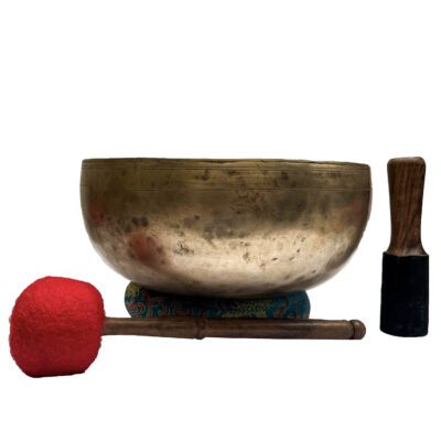 Large Antique Jambati Singing Bowl – 28 cm Hand Beaten Bronze Tibetan Sound Bowl | 1819g Deep Tone for Healing & Meditation