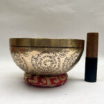 Buddhist Hand-Beaten Jambati Singing Bowl with Super Fine Etching Carving – Select Accessories - Image 2
