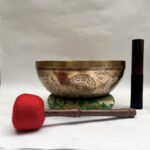 Buddhist Hand-Beaten Jambati Singing Bowl with Super Fine Etching Carving | Select Accessories - Image 2