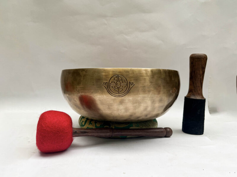 Buddhist Hand-Beaten Super Moon Singing Bowl – Optional Accessories