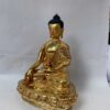 Buddhist Handmade Statue of Shakyamuni Buddha – Full Fire Gold Plated Copper Sculpture with Hand-Painted Face - Image 4