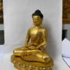Buddhist Handmade Statue of Amitabha Buddha – Full Fire Gold Plated Copper Sculpture with Gold-Painted Face - Image 4