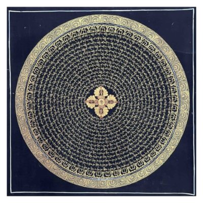 Buddhist Handmade Mandala Thangka Painting – Hand-Painted on Cotton Canvas