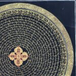 Buddhist Handmade Mandala Thangka Painting – Hand-Painted on Cotton Canvas - Image 3