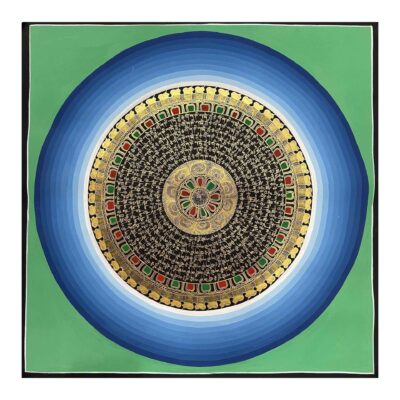 Buddhist Handmade Mandala Thangka Painting – Hand-Painted on Cotton Canvas