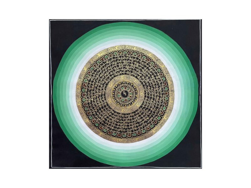 Buddhist Handmade Mandala Thangka Painting – Hand-Painted on Cotton Canvas