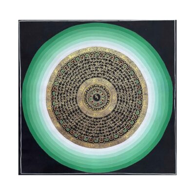Buddhist Handmade Mandala Thangka Painting – Hand-Painted on Cotton Canvas