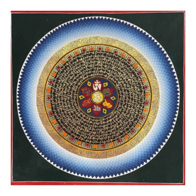 Buddhist Handmade Mandala Thangka Painting – Hand-Painted on Cotton Canvas