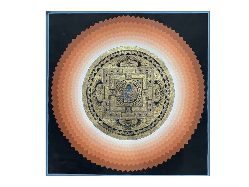 Buddhist Handmade Mandala Thangka Painting – Hand-Painted Sacred Geometry