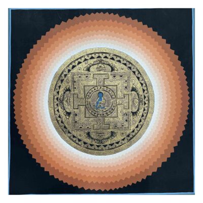 Buddhist Handmade Mandala Thangka Painting – Hand-Painted Sacred Geometry