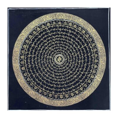 Buddhist Handmade Mandala Thangka – Hand-Painted Sacred Art on Cotton Canvas